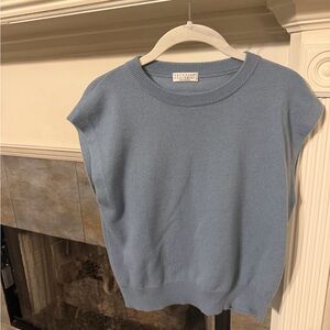 Brunello Cucinelli Pale Blue Cashmere Crewneck Sweater